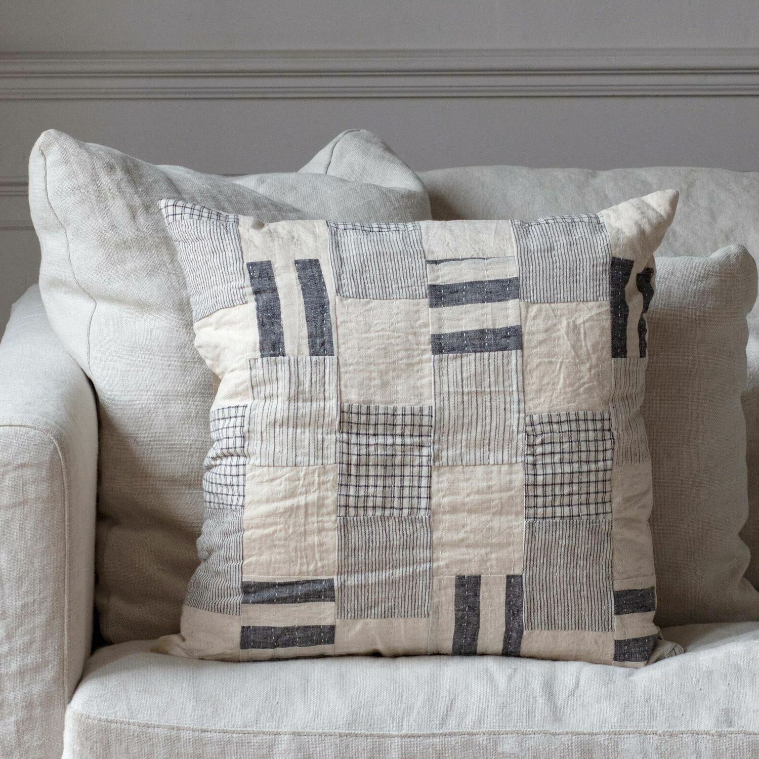 Read more about Graham and green naya organic cotton patchwork cushion