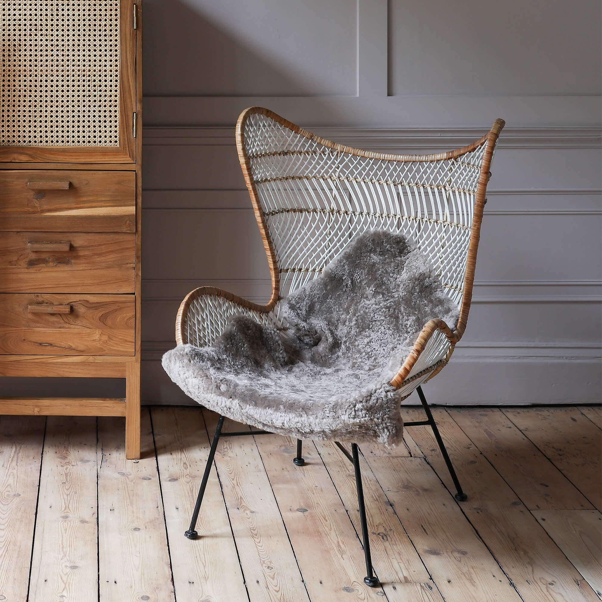 Photo of Graham and green oslow mini winged wicker chair