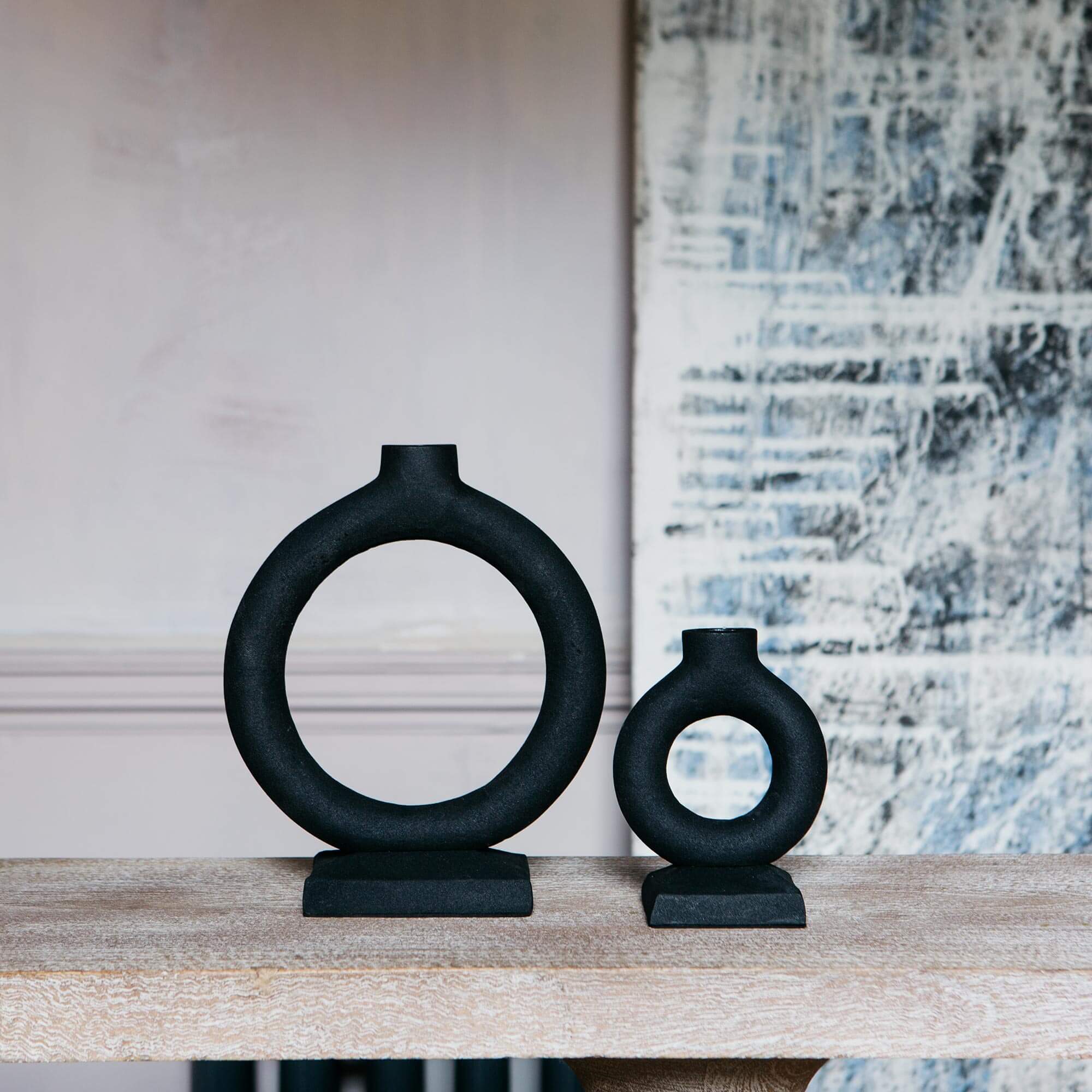 Photo of Graham and green small black circle candle holder