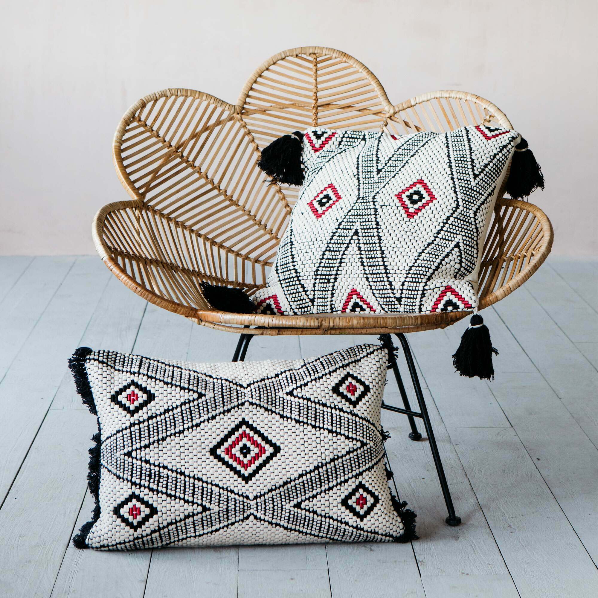 Read more about Graham and green imari rectangular cushion with tassels