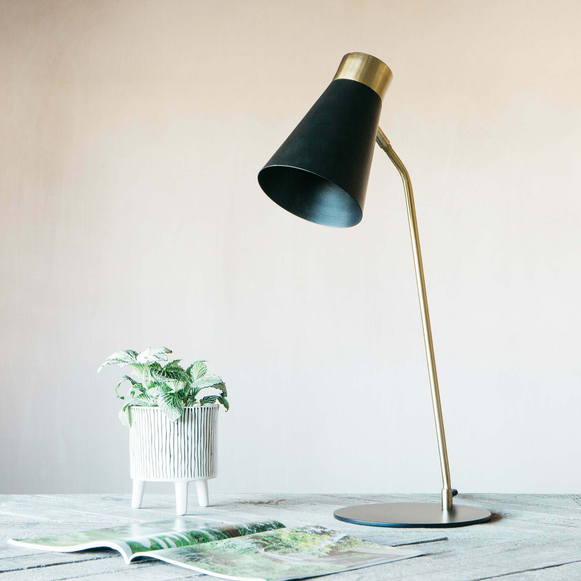 Photo of Graham and green chase black table lamp