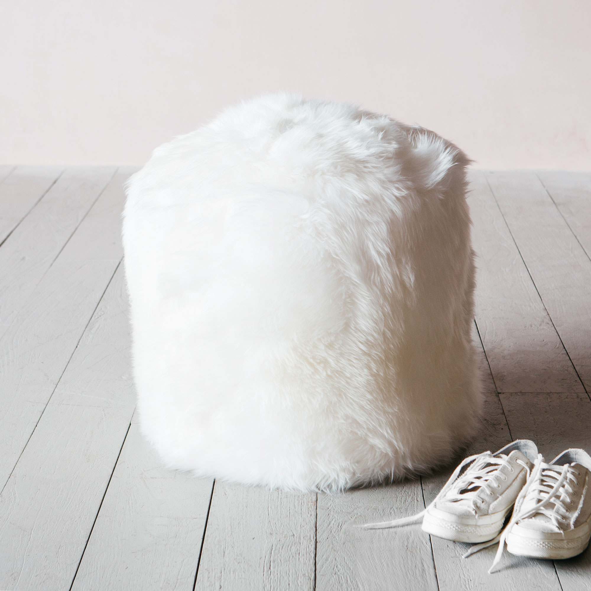 Read more about Graham and green ivory sheepskin stool