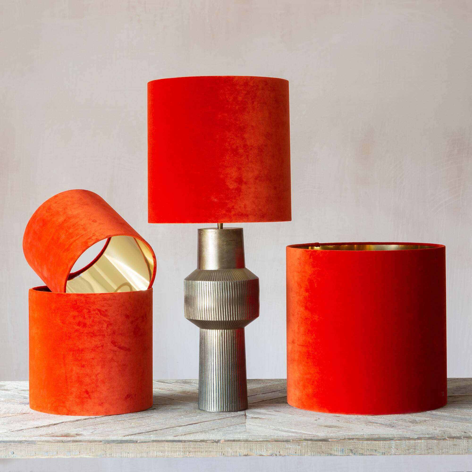 Read more about Graham and green 16" tall carnelian velvet lamp shade