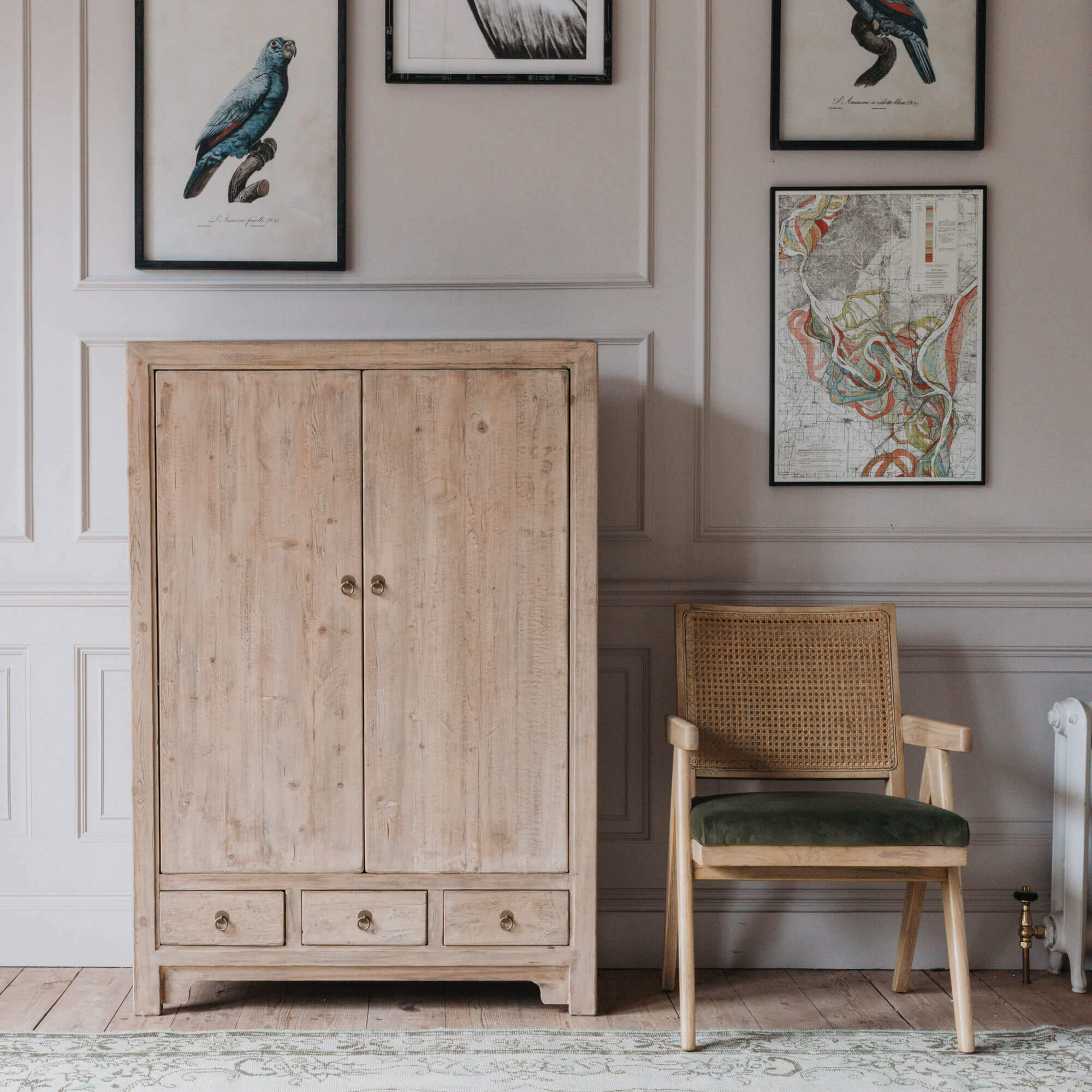Read more about Graham and green dali natural two door three drawer cabinet