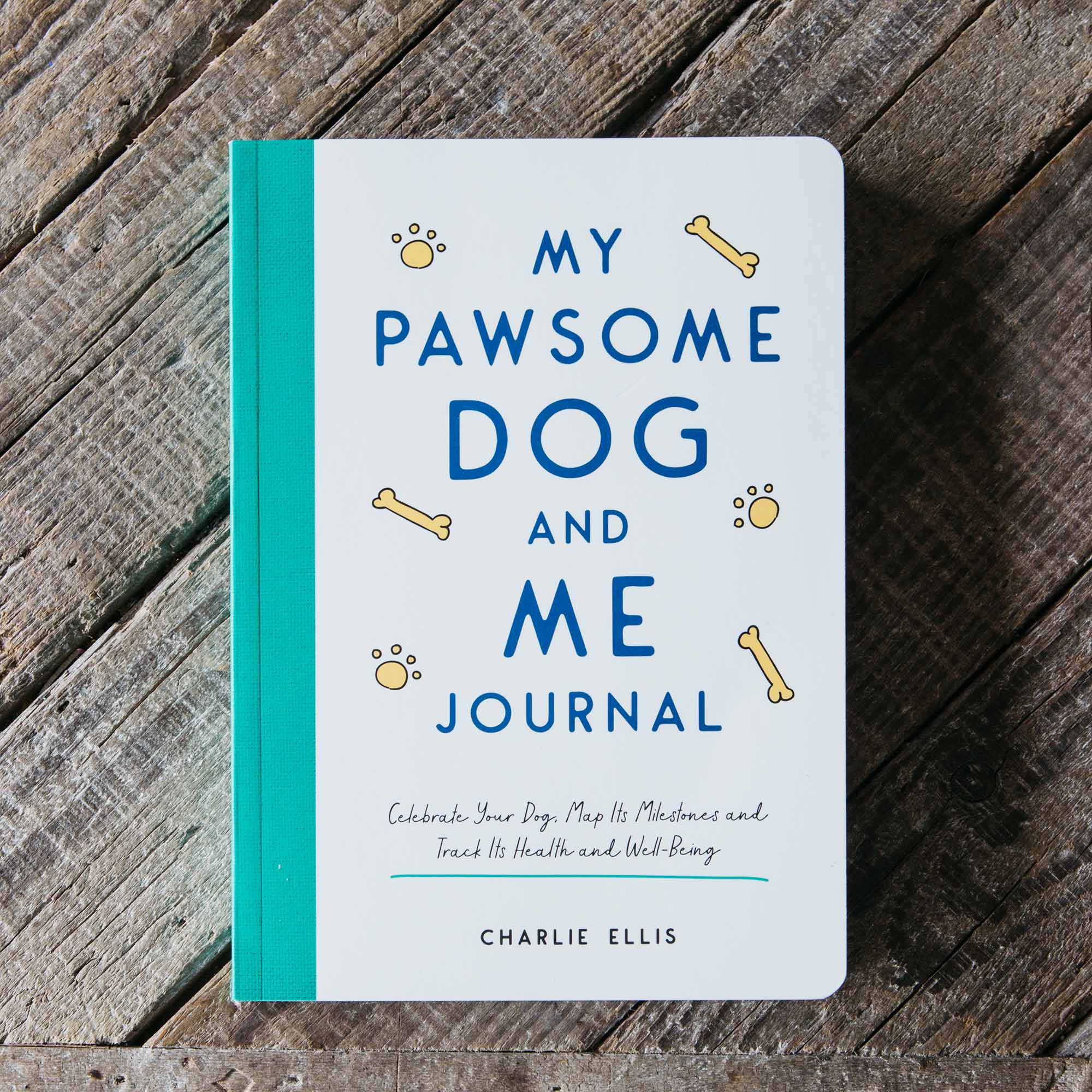 Photo of Graham and green my pawsome dog and me journal book