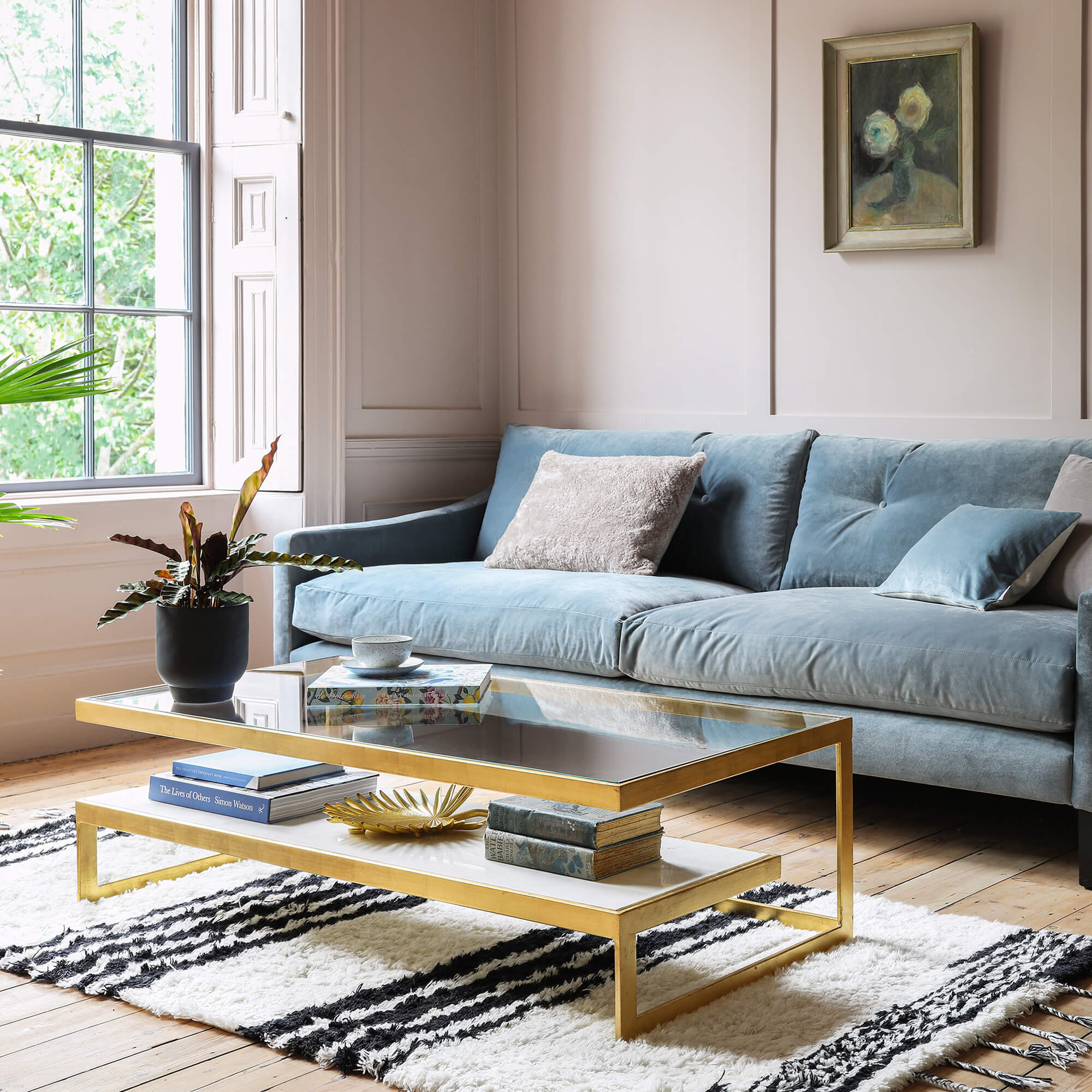 Read more about Graham and green estere gold and marble coffee table