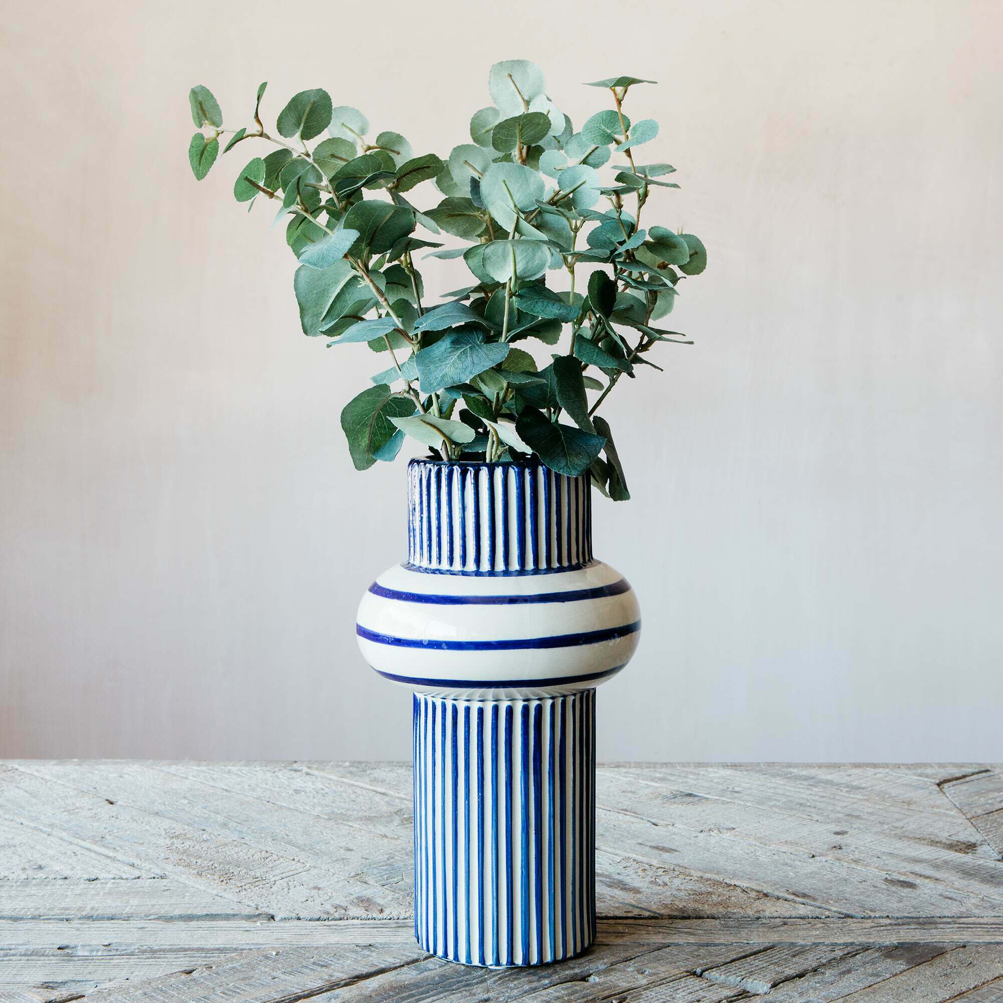 Photo of Graham and green blue striped vase