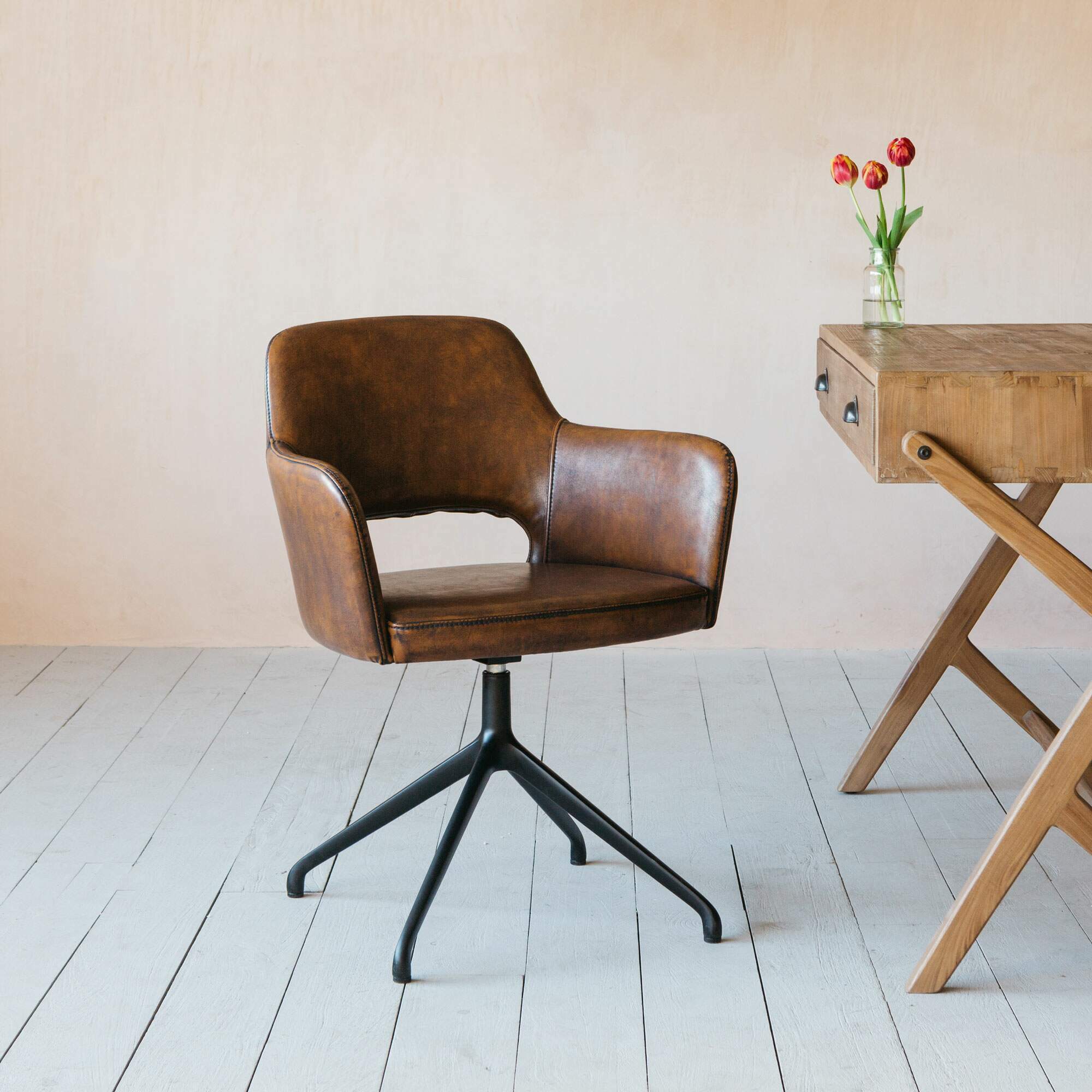 Read more about Graham and green mercer brown swivel chair