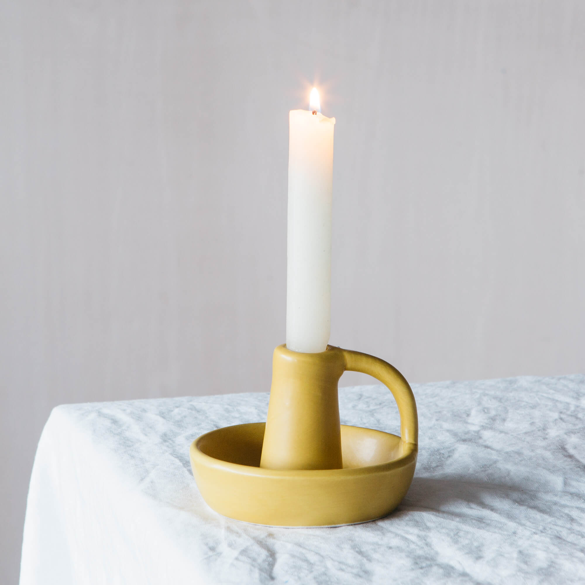 Photo of Graham and green yellow curve candle holder