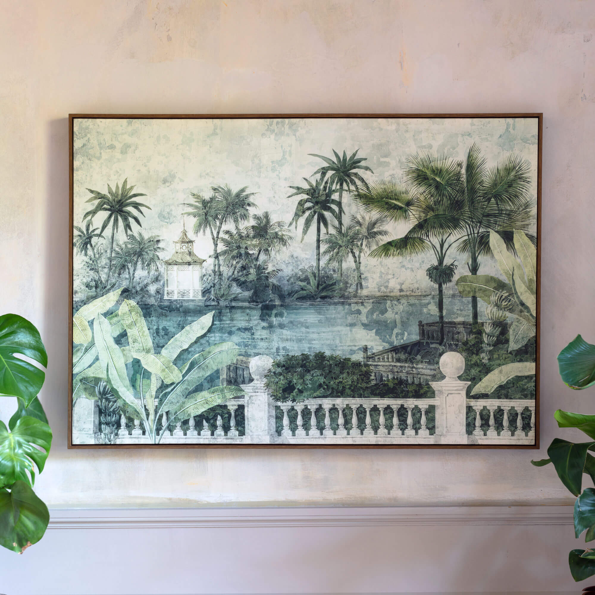 Read more about Graham and green large framed jungle village print