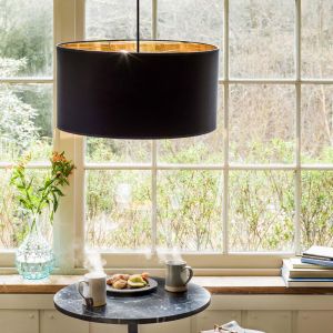 Black And Gold Pendant Shade