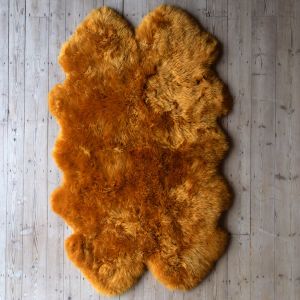 Extra Large Quad Mustard Sheepskin