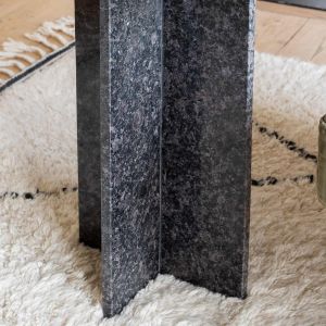 Aydin Black Granite Side Table