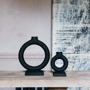 Black Circle Candle Holders