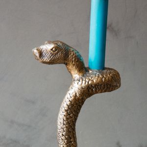 Curled Snake Candle Holder