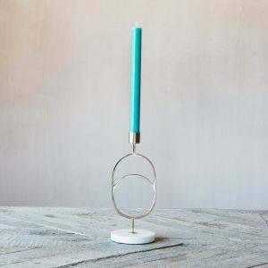 Layla Brass and Marble Candle Holder