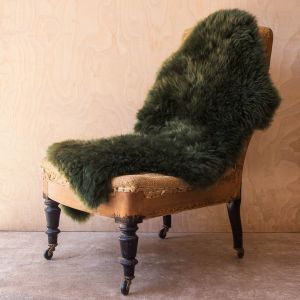 Single Moss Green Sheepskin