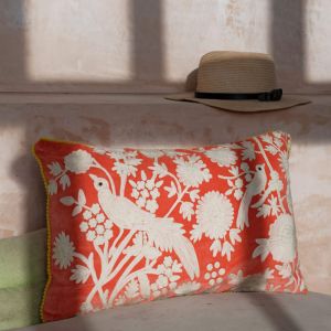 Manaus Hand-Embroidered Rectangular Velvet Cushions