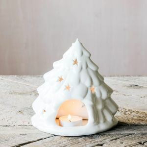 White Nativity Tea Light Holder