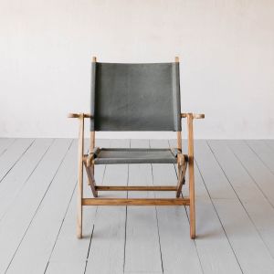 Green Canvas Folding Directors Chair