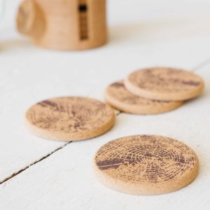Set of Ten Cork Log Coasters