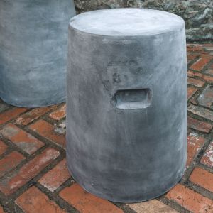 Round Fibre Clay Outdoor Stool