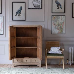 Dali Natural Linen Cupboard with Drawers