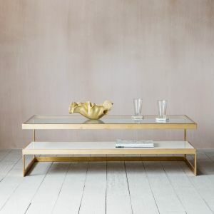 Estere Gold and Marble Coffee Table