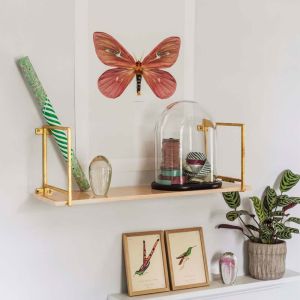 Tala Gold Shelf With Pink Marble