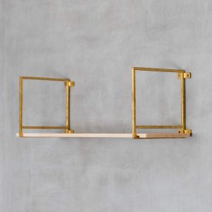 Tala Gold Shelf with Pink Marble