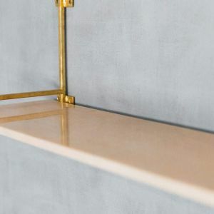 Tala Gold Shelf with Pink Marble