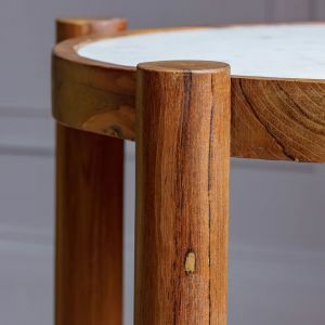 Tobias Marble Top Side Table