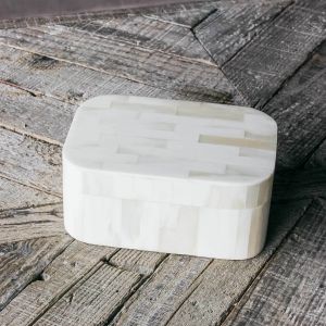 Ivory Rounded Bone Box