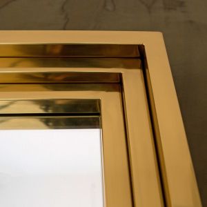 Stepped Gold Mirror
