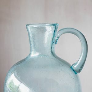Tall Blue Vase with Handle