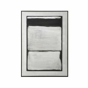 Grey and Black Abstract Print