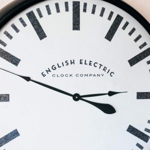 Black English Electric Clock