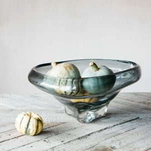 Large Smoked Glass Bowl