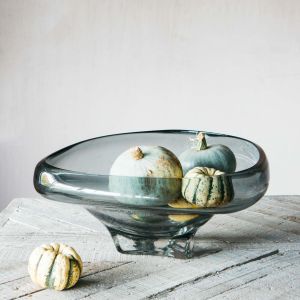 Large Smoked Glass Bowl