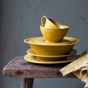 Constance Mustard Cup and Saucer