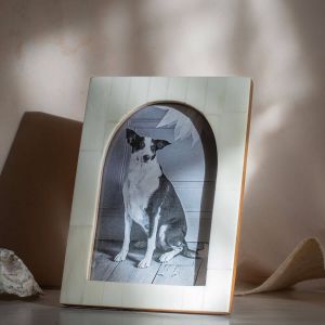 Small Arched White Bone Frame 