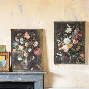 Set of Two Floral Canvas Prints