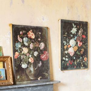 Set of Two Floral Canvas Prints