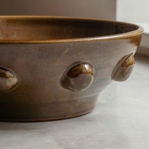 Mahogany Ceramic Bubble Bowl