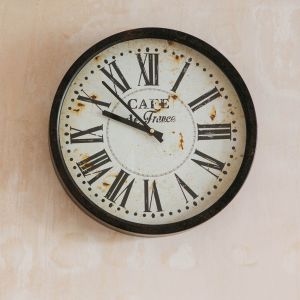 Distressed Cafe Wall Clock