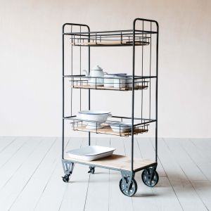 Jansen Tall Storage Cart