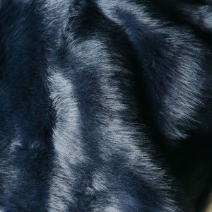 Midnight Blue Faux Fur Throw