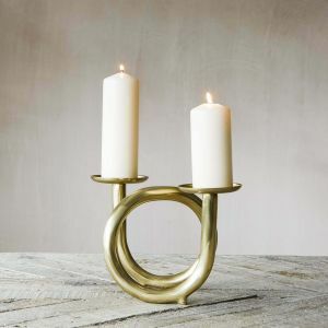 Gold Loop Candle Holder