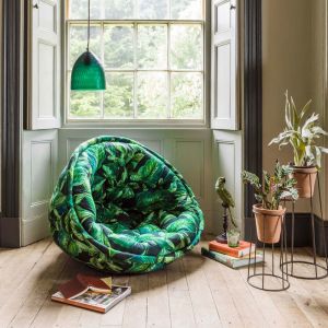 Foliage Print Cocoon Chair