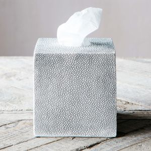 Faux Shagreen Tissue Box